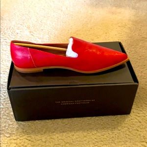 Brand new red Frye Kenzie Venetian flats